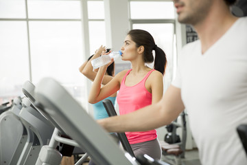 Fototapeta premium Young people in the gym