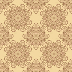 vector seamless pattern with flowers