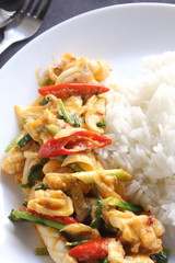 Stir Fried Squid with Salted Egg Yolk