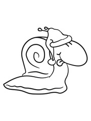 Fototapeta premium father christmas gifts wintermütze cold sweet little love crawling snail