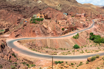 Town in Dades Valley, Morocco