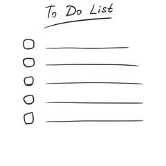 Vector Sketch To Do List