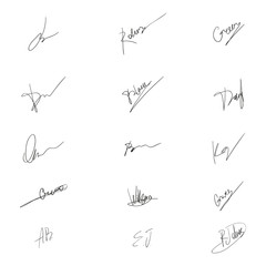 Vector Set of Personal Handwritten Signatures