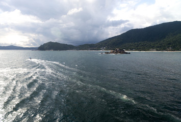 Aerial View of Islands in Sao Sebastiao, Brazil