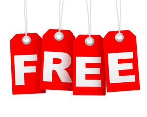 Free sale tape special offer sticker isolated red