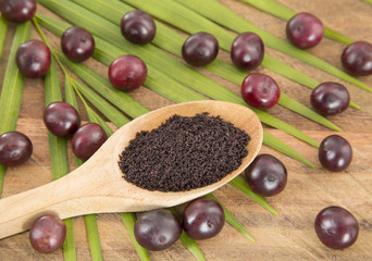 The amazon acai fruit.