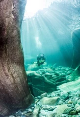 Photo sur Plexiglas Plonger Plongée sous-marine en Suisse