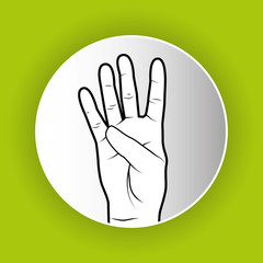 Obraz premium sign language design 