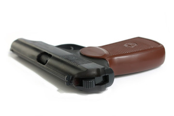 Soviet 9mm PM (Makarov) gun isolated on white background