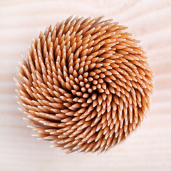 Naklejka na ściany i meble Close-up wooden toothpicks