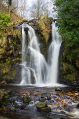 Posforth Gill waterfall in Yorkshire.