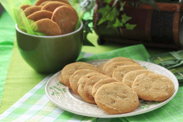 Cookies in a plate & bowl