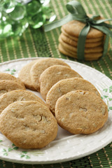 Rolled refrigerator cookies with walnuts