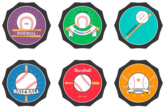 A set of baseball emblems,labels, badges and logos 