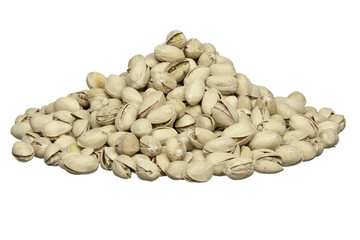 Pistachios Nuts on White