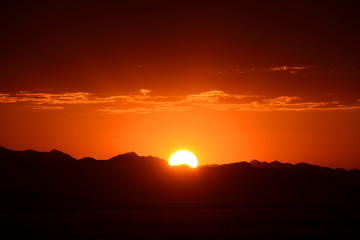 Sunset over Namib Naukluft National Park, Namibia