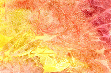 Abstract yellow and red watercolor