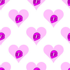 Seamless pink motorcycle helmets