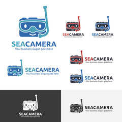 Sea Camera Logo, Under water camera, Diving Camera