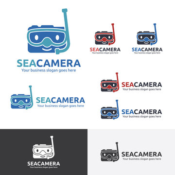 Sea Camera Logo, Under water camera, Diving Camera
