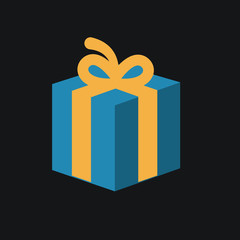 gift box icon with bow.