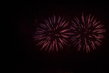 Fireworks during fireworks world championships in Scheveningen