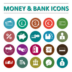 Money & bank icons