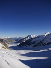Fototapeta na wymiar The Aletsch Glacier from Jungfraujoch