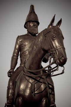 James Macleod Statue In Front Of Calgary Fort