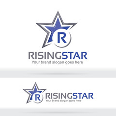 Rock Star Logo, R Letter Star, Sport Star Identity