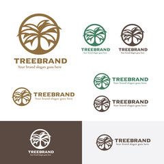Tree Circle Badge Logo