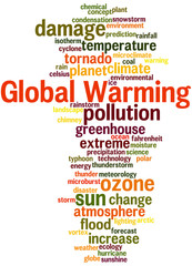 Global Warming, word cloud concept 3