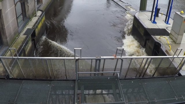 Schleuse an der Hamburger Alster