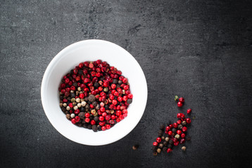 Peppercorns mixed in bawl
