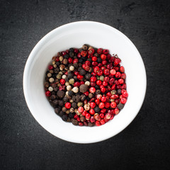 Peppercorns mixed in bawl