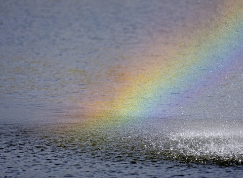 Rainbow in the spray
