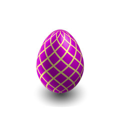 Пасхальное яйцо. Фиолетовое с золотым