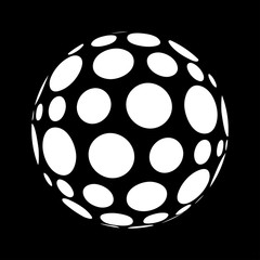Abstract polka dots in sphere form © rudall30