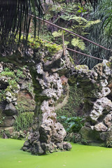 Fairy Stone Bridge. Park in Quinta da Regaleira,  Sintra, Portugal.