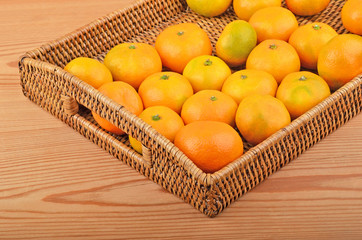 Orange on wickered tray