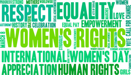 Fototapeta premium Women's Rights Word Cloud