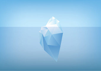 tip of the iceberg illustration -low poly /polygon graphic - obrazy, fototapety, plakaty