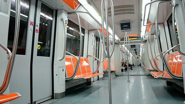 rome metro wagon interior, europe travel diversity