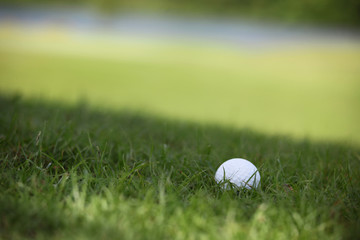 Golf ball on course