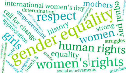 Obraz premium Gender Equality Word Cloud
