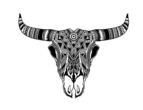 Buffalo Skull Native American Totem