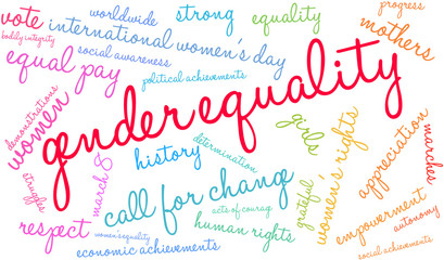 Fototapeta na wymiar Gender Equality Word Cloud