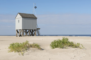 Beach hut.