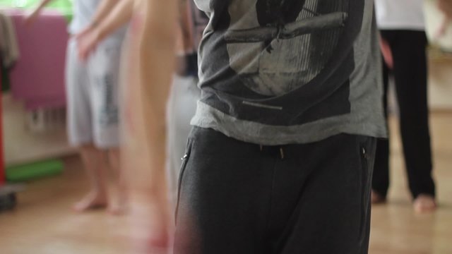 Beautiful guys doing in the gym. Ashtanga yoga