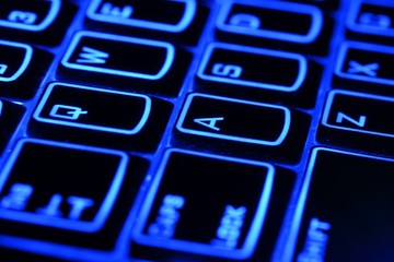 image of a backlit keyboard